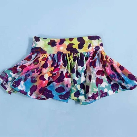Adorable  Dog 2-piece Multi Rainbow Bikini Swimsuit Size Small - Picture 4 of 6